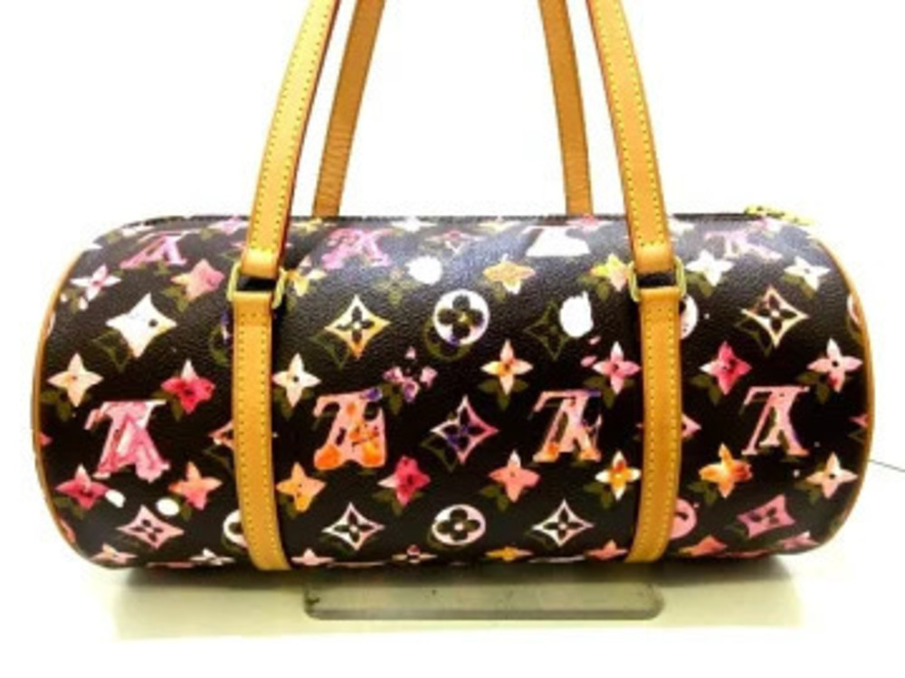Louis Vuitton Papillon Handbag Marron Watercolor Canvas Monogram Brown
